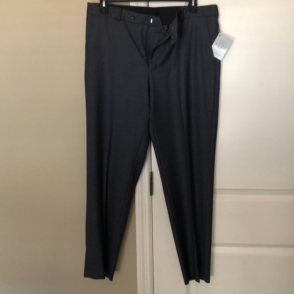 ENRO Platinum Wool Dress Pant